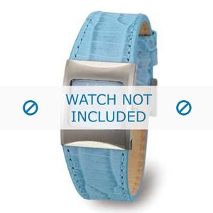 Boccia horlogeband 3120-02 (BO3120-02-40BL) Leder Blauw + standaard stiksel