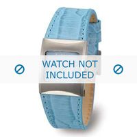 Boccia horlogeband 3120-02 (BO3120-02-40BL) Leder Blauw + standaard stiksel