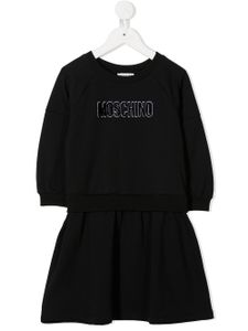 Moschino Kids robe à logo - Noir