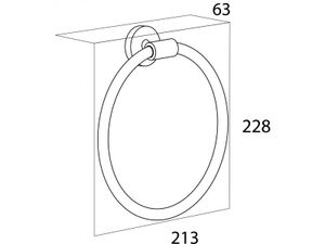 Tiger Boston Handdoekring 21,3x6,3x22,8 cm RVS Geborsteld