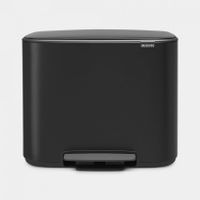 Brabantia Bo pedaalemmer 11 + 23 liter met 2 kunststof binnenemmers - Matt Black