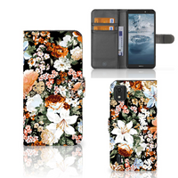 Hoesje voor Nokia C2 2nd Edition Dark Flowers - thumbnail