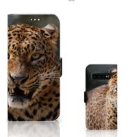 Samsung Galaxy S10 Plus | Telefoonhoesje | Met pasjeshouder | Luipaard