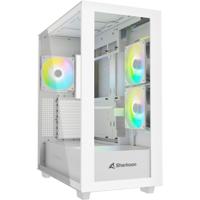 Sharkoon rebel c60 rgb midi tower behuizing (wit | 2x usb-a | 1x usb-c | rgb | tempered glass)