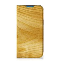 iPhone 14 Pro Book Wallet Case Licht Hout