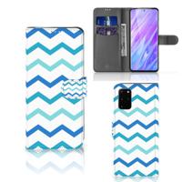 Samsung Galaxy S20 Plus | Telefoon Hoesje | Zigzag Blauw