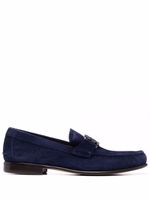 Ferragamo mocassins à plaque logo - Bleu Ferragamo mocassins à plaque logo - Bleu