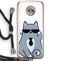 Cool cat: Motorola Moto G6 Transparant Hoesje met koord