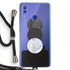 Marmeren cirkels: Honor Note 10 Transparant Hoesje met koord