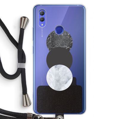 Marmeren cirkels: Honor Note 10 Transparant Hoesje met koord