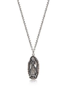 Nialaya Jewelry collier à pendentif Our Lady of Guadalupe - Argent