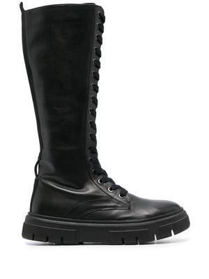 Geox bottes à lacets - Noir