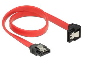 Delock 83978 SATA 6 Gb/s Kabel recht naar beneden haaks 30cm rood