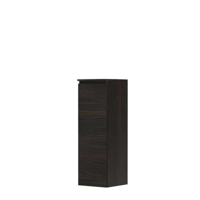 INK Badkamerkast - 35x37x106cm - 1 deur - links en rechtsdraaiend - greeploos - houten keerlijst - MFC Intens eiken 1257415
