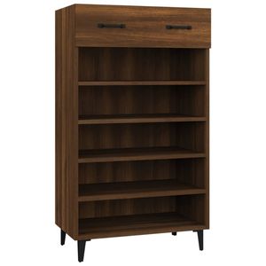 vidaXL Schoenenkast 60x35x105 cm bewerkt hout bruin eikenkleur