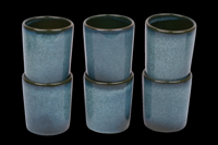 Koffiekopjes set van 6 - 150 ml - 6 persoons - Evora - groen - Portugees stoneware