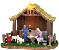 Lemax nativity scene verlicht kerstdorp tafereel 2013