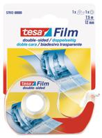 Dubbelzijdige plakband Tesa film 12mmx7.5m met dispenser