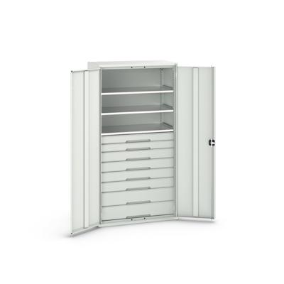 Bott Verso Systeemkast | 1050x550x2000mm | 3 Legborden | 8 Lades | RAL 7035 - 16926577.16