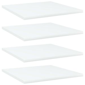 Wandschappen 4 st 40x40x1,5 cm spaanplaat wit