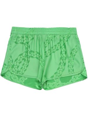 Stella McCartney short à finis satinés - Vert