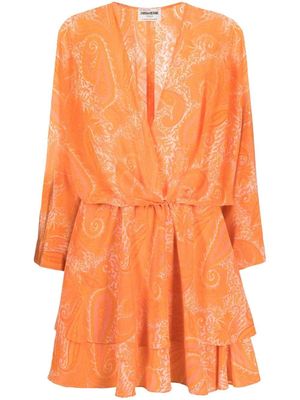 Zadig&Voltaire robe Hailey à motif cachemire - Orange