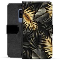 Samsung Galaxy S9+ Premium Wallet Hoesje - Gouden Bladeren