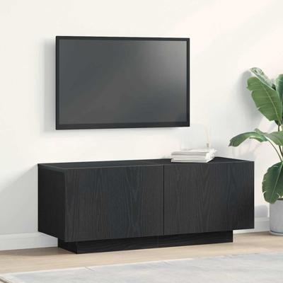 TV-kast Zwart 100 x 35 x 40 cm Bewerkt hout