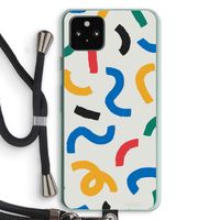 Illustratieve pop 2: Pixel 5a 5G Transparant Hoesje met koord Illustratieve pop 2: Pixel 5a 5G Transparant Hoesje met koord