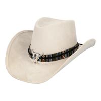 Carnaval verkleed cowboy hoed Rodeo - creme wit - volwassenen - polyester - Luxe uitvoering