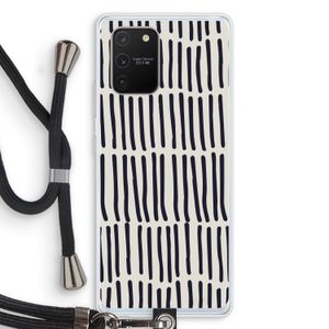 Moroccan stripes: Samsung Galaxy S10 Lite Transparant Hoesje met koord