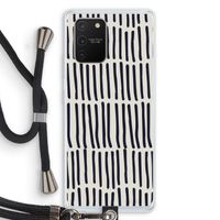 Moroccan stripes: Samsung Galaxy S10 Lite Transparant Hoesje met koord