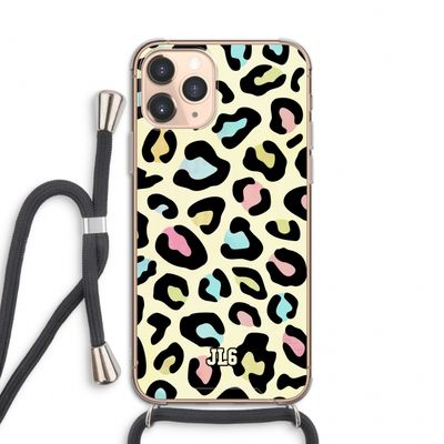 Leopard pattern: iPhone 11 Pro Transparant Hoesje met koord