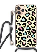 Leopard pattern: iPhone 11 Pro Transparant Hoesje met koord