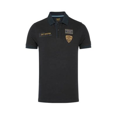 PME Legend slim fit polo met printopdruk donkerblauw PME Legend slim fit polo met printopdruk donkerblauw