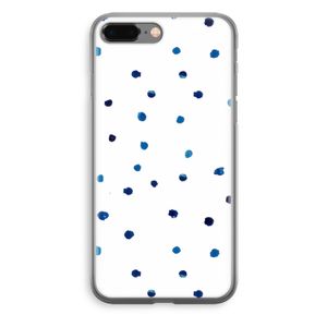 Blauwe stippen: iPhone 8 Plus Transparant Hoesje