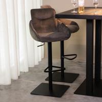 LABEL51 Draaibare Barkruk 'Beauty' kleur Antraciet (zithoogte 56-82cm)