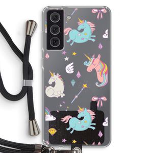 Fantasiewereld: Samsung Galaxy S21 FE Transparant Hoesje met koord