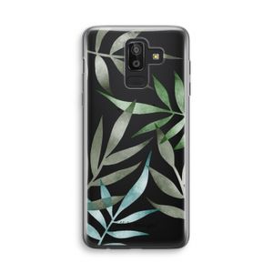 Tropical watercolor leaves: Samsung Galaxy J8 (2018) Transparant Hoesje