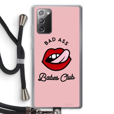 Badass Babes Club: Samsung Galaxy Note 20 / Note 20 5G Transparant Hoesje met koord