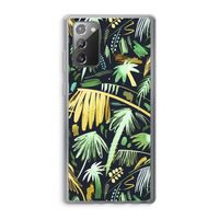 Tropical Palms Dark: Samsung Galaxy Note 20 / Note 20 5G Transparant Hoesje