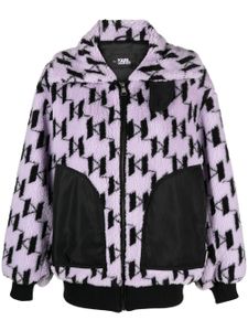 Karl Lagerfeld veste texturée à motif monogrammé - Violet