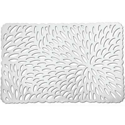 Zeller placemat - glanzend zilver - rechthoekig - 29 x 44 cm - onderleggers