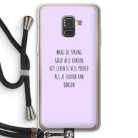 Sprong: Samsung Galaxy A8 (2018) Transparant Hoesje met koord