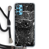 Zwart marmer: Samsung Galaxy A32 4G Transparant Hoesje met koord