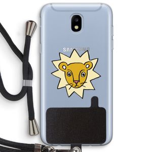 Kleine leeuw: Samsung Galaxy J5 (2017) Transparant Hoesje met koord