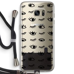 Eye pattern #2: Samsung Galaxy S7 Edge Transparant Hoesje met koord