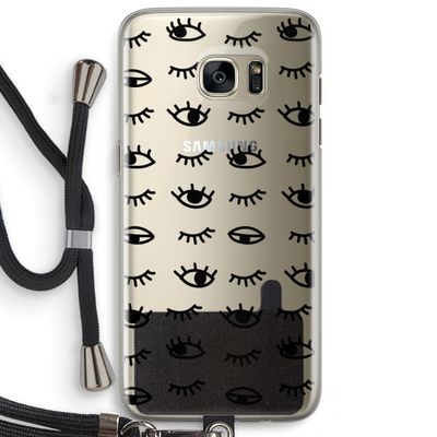 Eye pattern #2: Samsung Galaxy S7 Edge Transparant Hoesje met koord