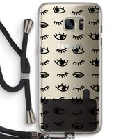 Eye pattern #2: Samsung Galaxy S7 Edge Transparant Hoesje met koord