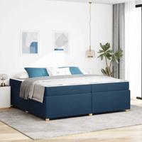 Bedframe met matras Anders Blauw 200 x 200 cm Stof